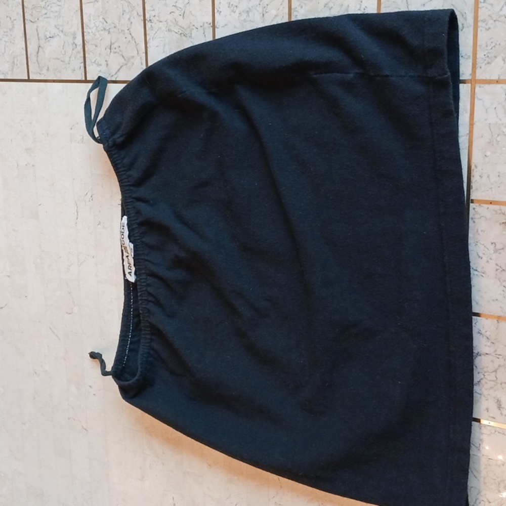 Women's shorts/bikini bottom cover,size S, black,,stretch waist,brand- AREA CODE
